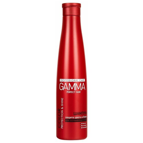 Свобода Шампунь для окрашенных волос GAMMA Perfect Hair защита цвета и блеск с витаминами А, D и Е, 350 мл