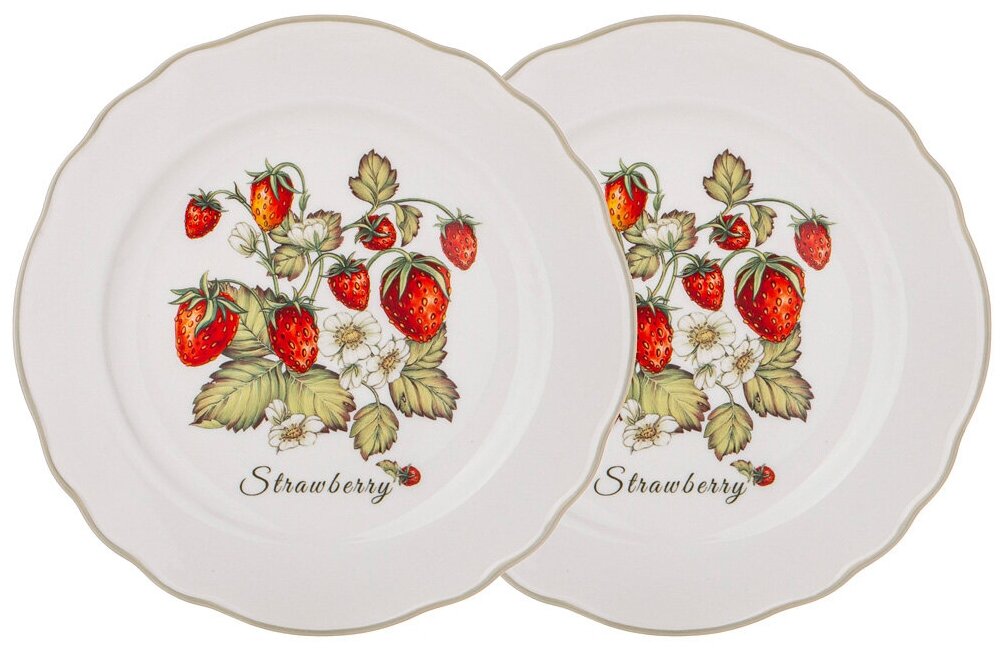 Набор тарелок закусочных 85-1893 lefard strawberry 2 шт. 20,5 см