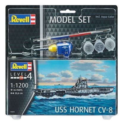 65823 Revell Подарочный набор с моделью авианосца USS Hornet (1:1200)