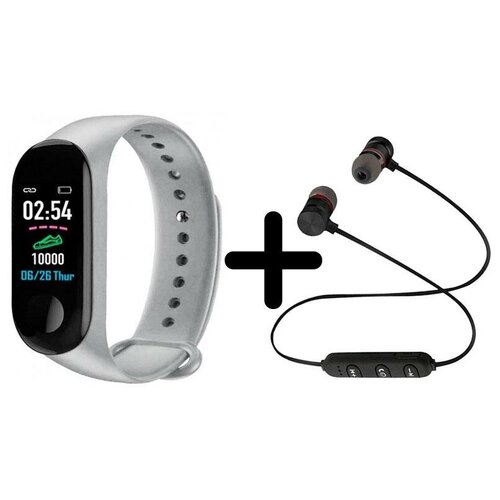 Умные часы BandRate Smart BRSM333PLBG-SET1 с беспроводными наушниками мониторингом кислорода в крови ЧСС 250000₽