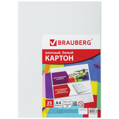 Картон BRAUBERG 124021, комплект 5 шт.