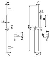 Душевой набор (гарнитур) BANDINI Seta 747820PN00