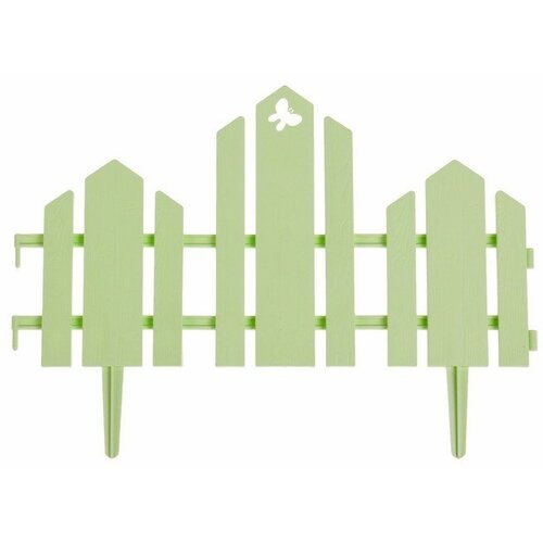 Кострома Пластик Ограждение декоративное 25 170 см 5 секций пластик салатовое Чудный сад 623₽