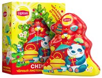 Чай черный Lipton Новогодняя елочка China подарочный набор, 20 г