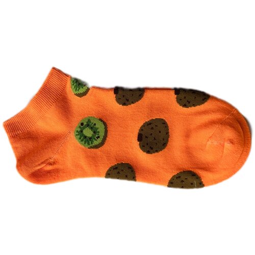 фото Носки женские 4 пары цвет зеленый, оранжевый, синий, голубой, принт фрукты, комплект amigobs