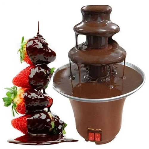 Шоколадный фонтан фондю Chocolate Fondue Fountain Mini 21 см.