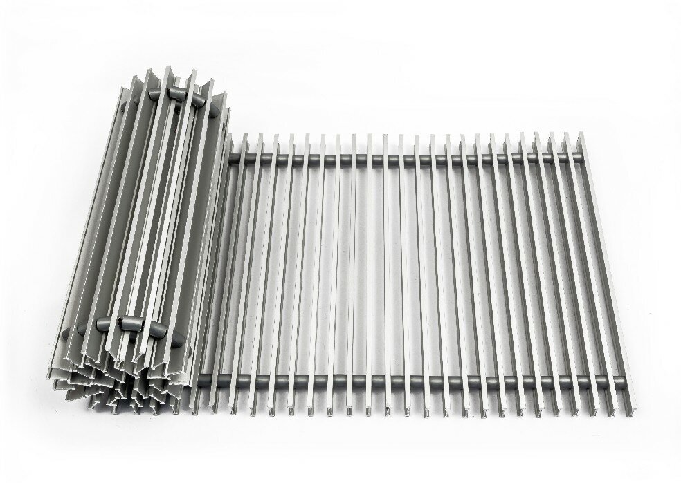 Решетка рулонная Techno РРА 350-1600/C алюминиевая, цвет серебро - фотография № 2