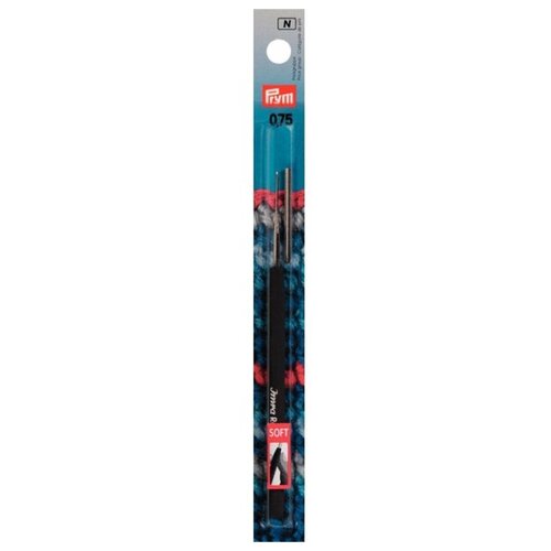 фото Крючок для пряжи 0,75мм, с защитным колпачком и пластиковой ручкой, prym, 175624