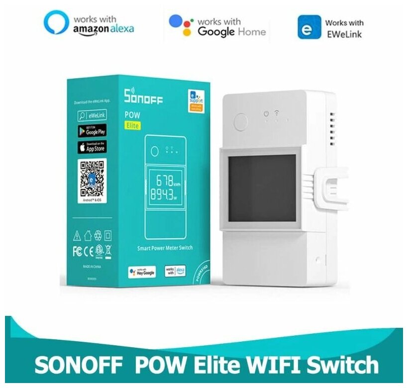 Wi-fi реле / регистратор / датчик напряжения Sonoff POW Elite 16A POWR316D