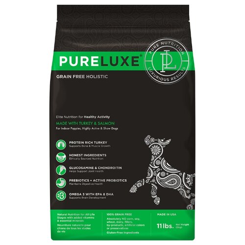 фото Корм для собак PureLuxe (1.81 кг) Elite Nutrition for healthy activity dogs with turkey & salmon