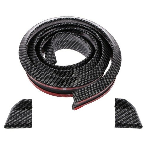 Спойлер для автомобиля, 4,5×150 см, универсальный, под карбон, черный (1шт.)