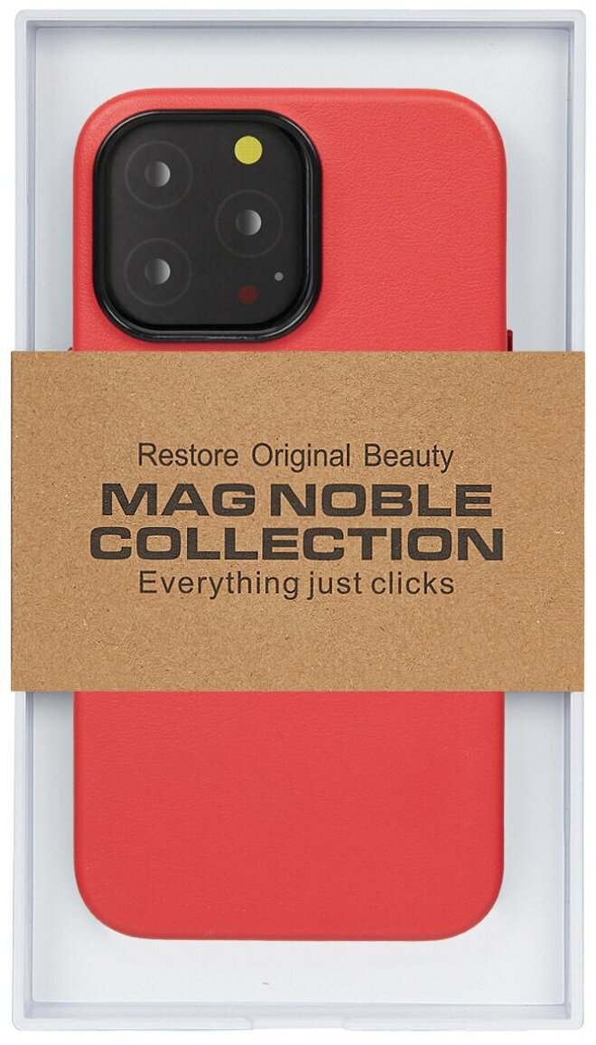 Чехол с MagSafe для iPhone 15 Pro MAG NOBLE COLLECTION-Красный