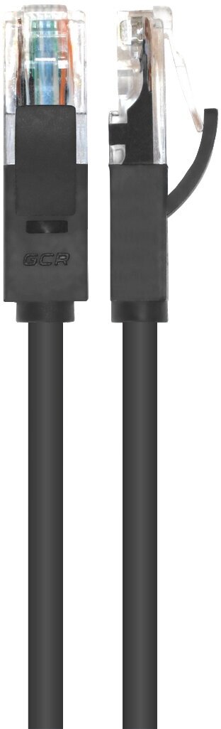 Greenconnect Патч-корд прямой 15.0m, UTP кат.5e, черный, позолоченные контакты, 24 AWG, литой, GCR-LNC06-15.0m, ethernet high speed 1 Гбит/с, RJ45, T568B Greenconnect RJ45(m) - RJ45(m) Cat. 5e U/UTP P - фото №5