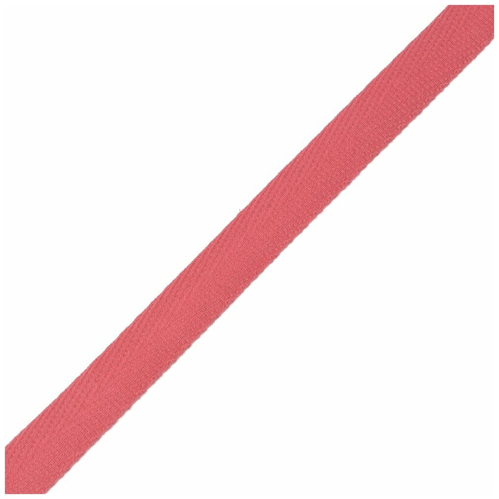 Тесьма киперная, 13мм, хлопок 1,8г/см, цвет 265 ярко-розовый, уп.50м