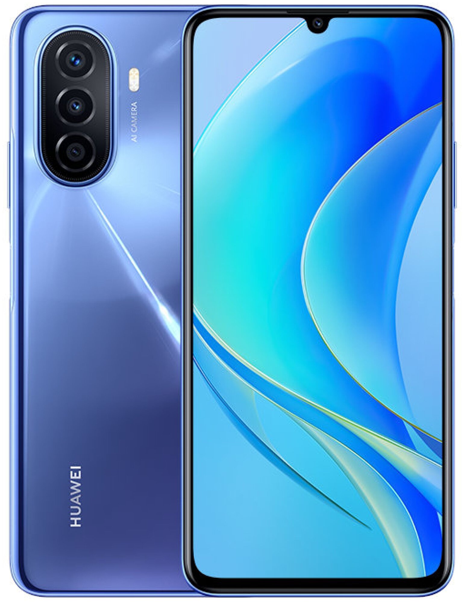 Смартфон HUAWEI Nova Y70 4/128 ГБ, crystal blue
