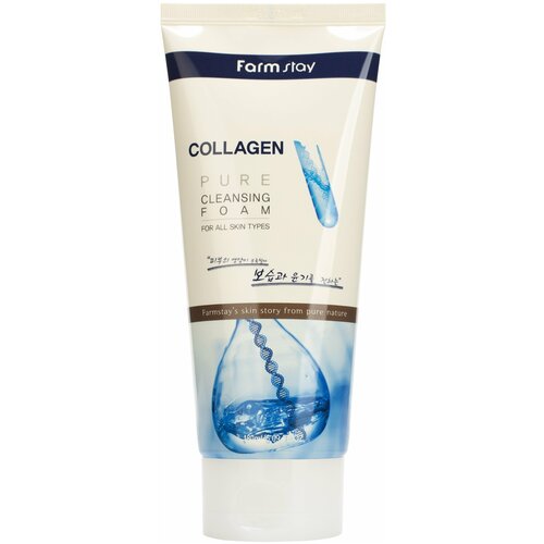 Пенка для умывания с коллагеном Collagen Pure Cleansing Foam, FarmStay, 8809317289472
