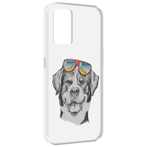 Чехол MyPads счастливая собака для Oppo K10 4G задняя-панель-накладка-бампер