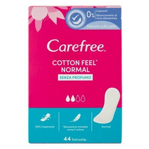 Прокладки Carefree 44 шт (Кэфри) cotton fell Normal ежедневные дышащие с хлопком