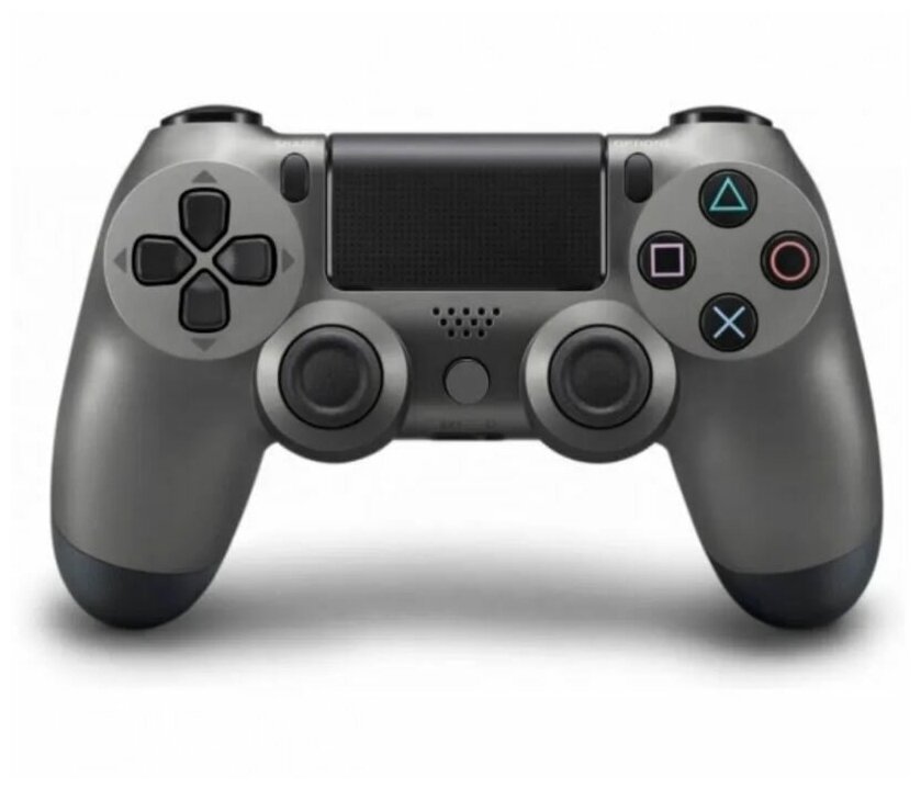 Беспроводной Bluetooth геймпад для PlayStation 4 серый. Джойстик совместимый с PS4, PC и Mac, устройства Apple, устройства Android