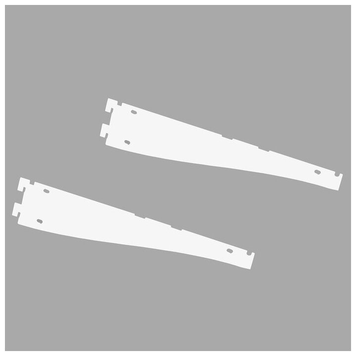 фото Кронштейн-полкодержатель для стеллажа, 40 см, для полки с перфорацией, цвет белый