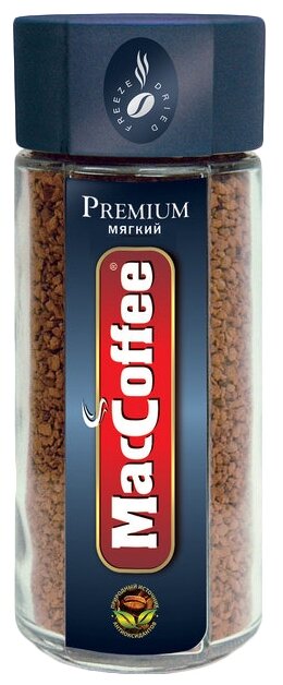 Кофе растворимый MacCoffee Premium, стеклянная банка, 100 г