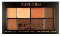 REVOLUTION Палетка для контурирования HD Pro Cream Contour medium dark