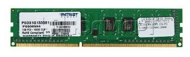 Модуль памяти Patriot PSD31G133381 DDR3 1GB 1333MHz PC3-10600 CL9 OEM