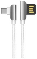 Кабель Hoco U42 Exquisite Steel USB - USB Type-C 1.2 м белый