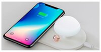 Сетевая зарядка Baseus Mushroom Lamp Desktop Wireless Charger розовый