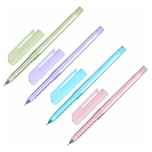 Ручка шариковая неавтоматическая Deli Arrow диам шарика 0,7мм, син, ассорти, 50 шт.