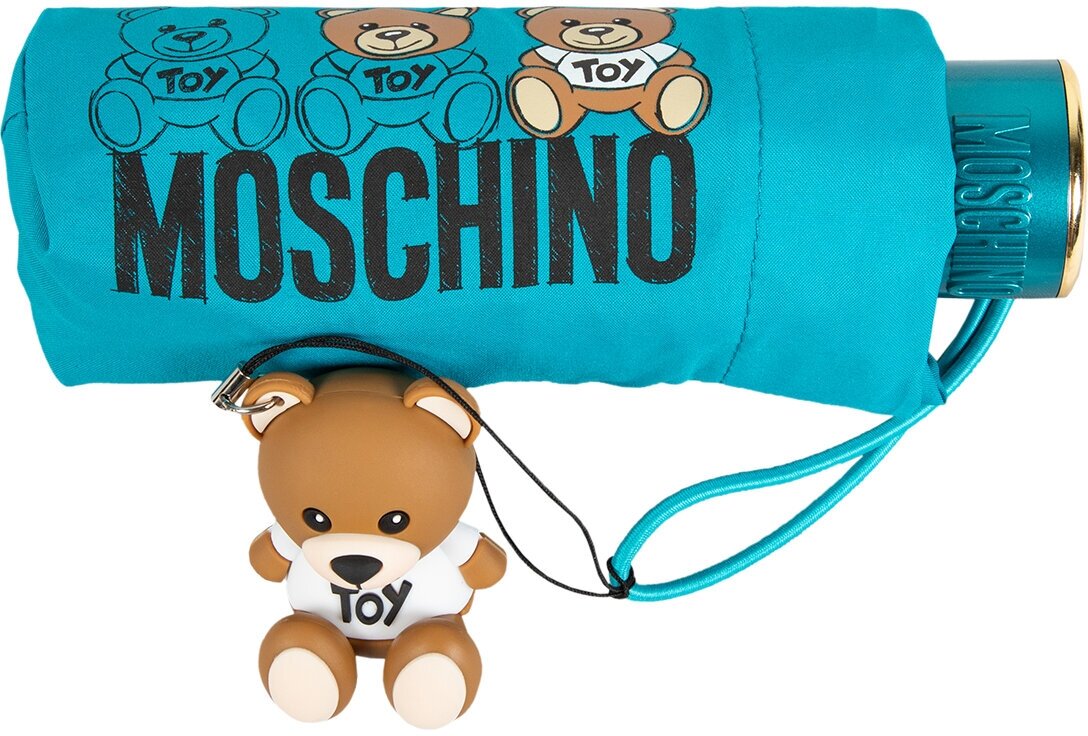 Зонт складной Moschino 8061-superminiT Bear scribble Peacock