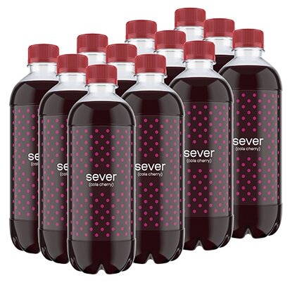 Sever Cola Cherry, 12 шт по 0,5 л