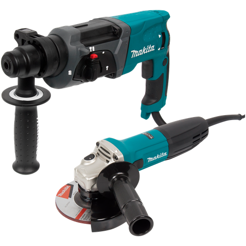 Набор перфоратор и УШМ Makita DK0120 набор сетевого инструмента makita dk0120 ушм ga5030 и перфоратор hr2470