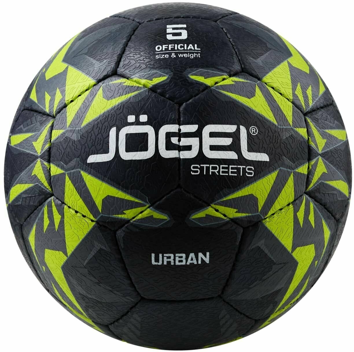 Футбольный мяч JOGEL Urban №5, Тренировочный Коллекция 2023/2025 Линейка Training, Универсальный для уличного футбола, черный