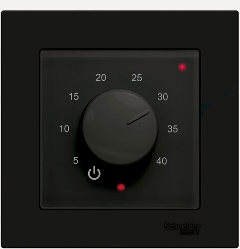 Изображение товара Терморегулятор для теплого пола ТР-03 Атлас Дизайн для рамок Schneider Electric Atlas Design (Атлас Дизайн) + датчик пола на проводе 3 метра. до 3500Вт