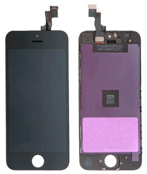 Дисплей (в сборе с тачскрином) для iPhone 5S AAA, черный