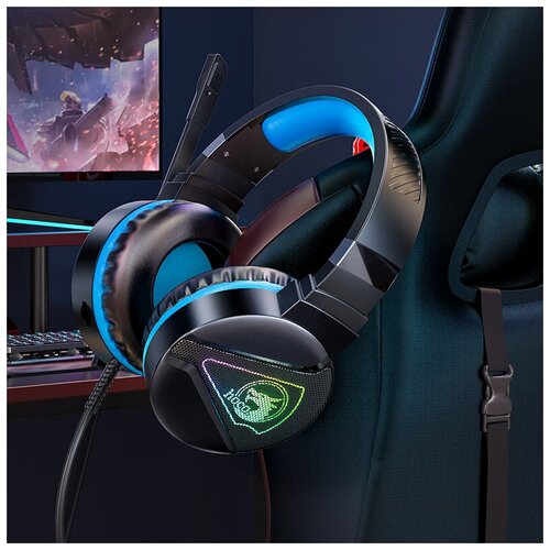 Наушники для игр с микрофоном PUNCHY BASS Игровые проводные накладные наушники Черный 205000₽