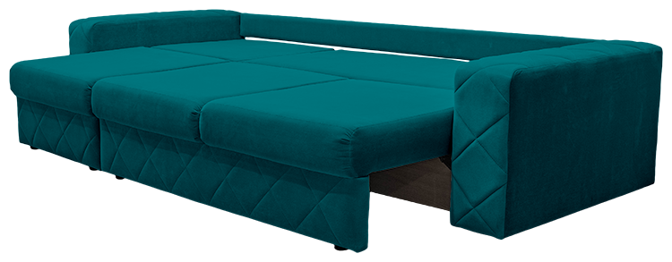 Прямой диван "Райли" с выдвижной оттоманкой 350x108x92 "нэндо" Velutto 20