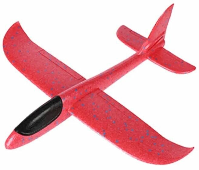 Самолет // Метательный планер // пенопластовый планер // ручной самолет красный в пак.