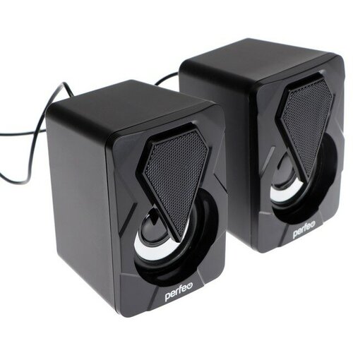 Компьютерные колонки 20 Perfeo Shine 2х3 USB LED подсветка чёрные комплект из 2 шт 119500₽