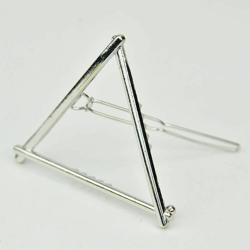 Набор заколок для волос 2 штуки, треугольник, серебро