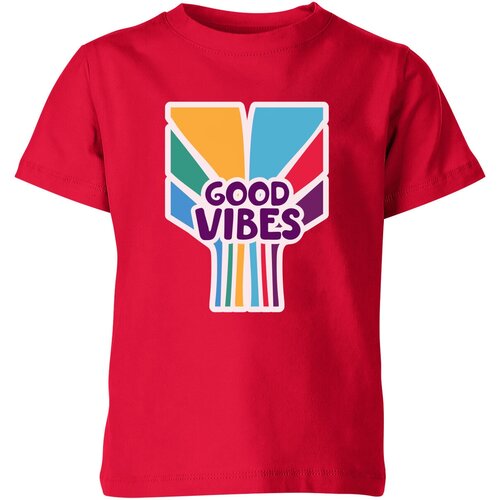 Футболка Us Basic, размер 4, красный детская футболка на волне позитива good vibes 152 красный