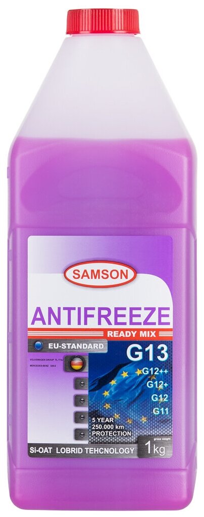 Антифриз готовый раствор EU-Standard G13 G12++ фиолетовый -37°C 5кг SAMSON 803481