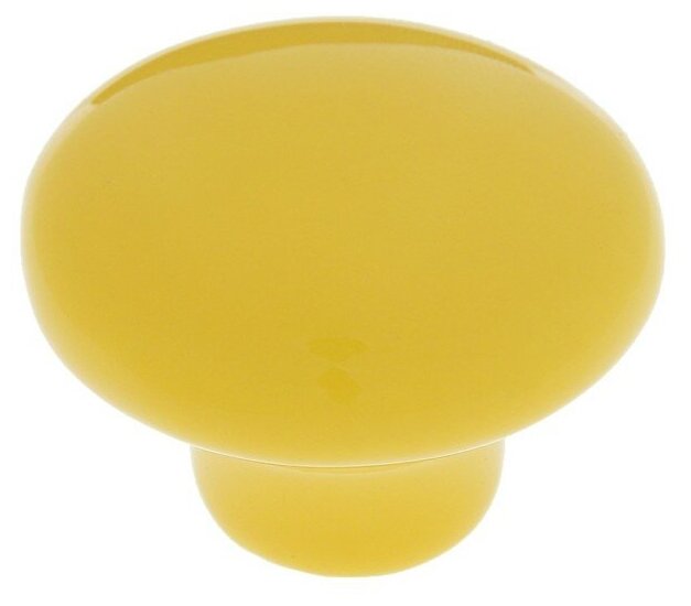 Ручка-кнопка BOWL Ceramics 002, керамическая, желтая