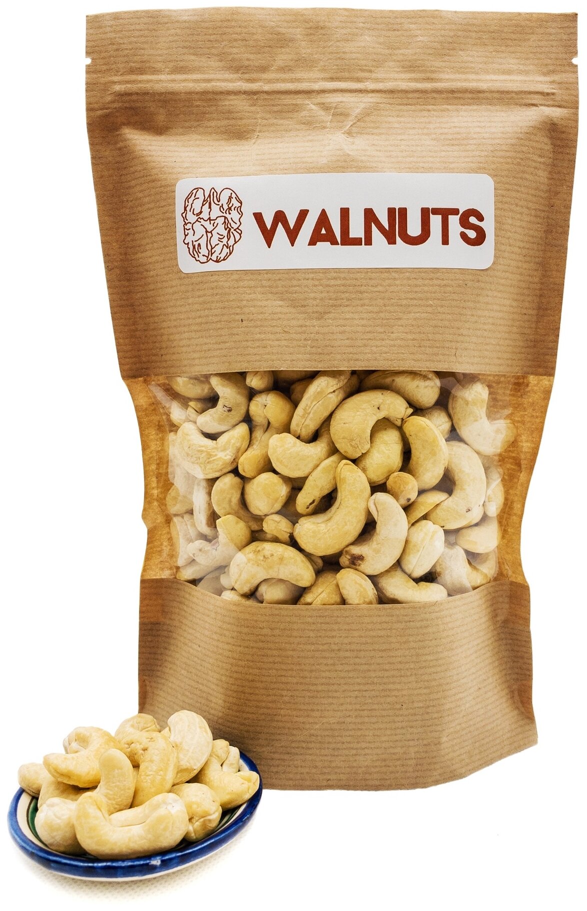 Кешью сушеный крупный 500 грамм, свежий урожай, без обжарки, молочный вкус "WALNUTS" отборные крупные орехи - фотография № 1