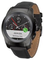 Часы MyKronoz ZeTime Premium Regular brushed titanium black flat leather