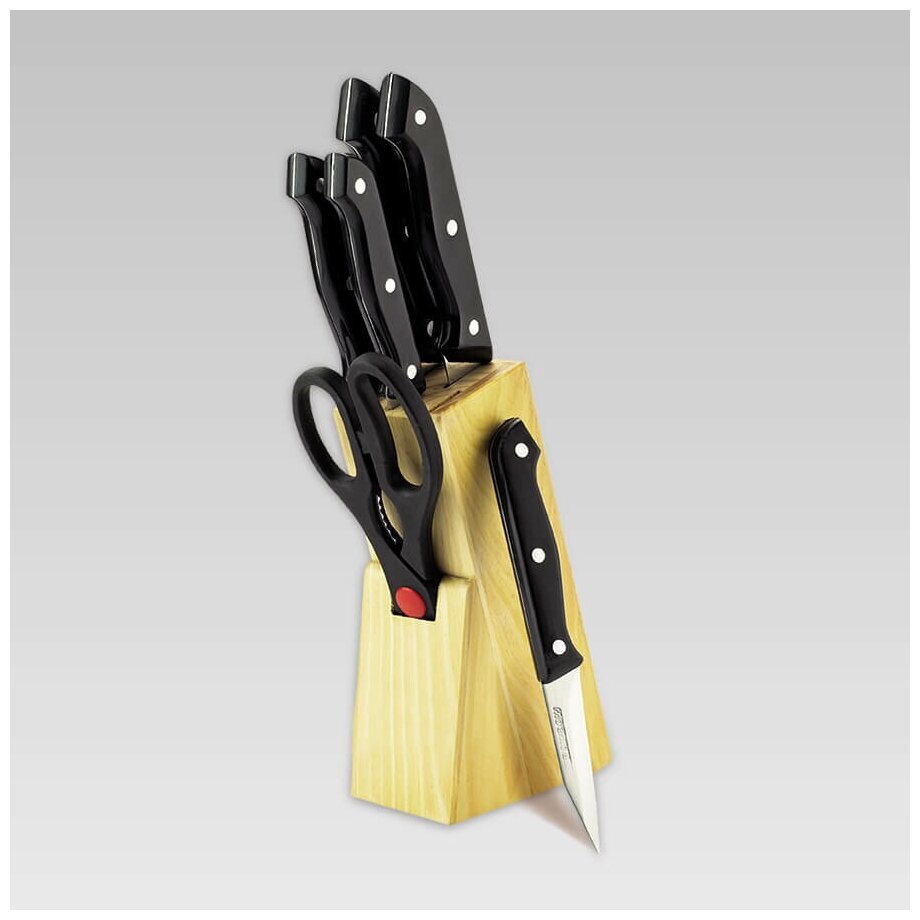 Набор ножей Maestro MR-1400 Basic пластиковые ручки 7предметов - фотография № 1