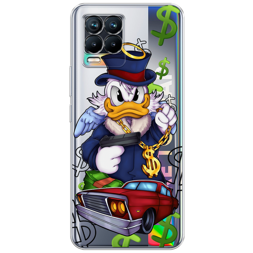 Силиконовый чехол на Realme 8 Pro / Реалми 8 Про Scrooge McDuck with a Gold Chain, прозрачный силиконовый чехол scrooge mcduck with a gold chain на realme 10 pro реалми 10 про