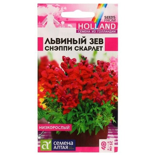 Семена цветов Львиный зев Снэппи, скарлет, Сем. Алт, ц/п, 10 шт