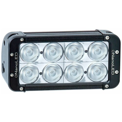 Фара светодиодная NANOLED 80W, 8 LED CREE X-ML, в два ряда, широкий луч, 198*100*93 мм